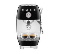 MACCHINA DA CAFFÈ ESPRESSO MANUALE SMEG ECF03, Compatibile con Caffè macinato, Pressione pompa 15 bar, Potenza 1650 W, Serbatoio acqua 1,4 l, Disattivazione automatica, Nero, Argento