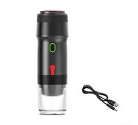 Macchina da caffè Expresso, macchina da caffè elettrica portatile, con USB, compatibile per esterni, auto, casa, espresso italiano (nero A)