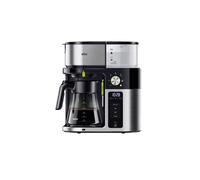 Braun KF9050BK - Macchina da caffè americano con filtro con caraffa in vetro, 7 erogazioni diverse, fino a 10 tazze, display touch, timer, 1750 Watt, acciaio inox/nero