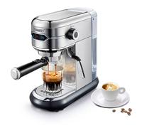Macchina da Caffè HiBREW H11 19 Bar Acciaio Inossidabile con Montalatte a Vapore e Funzione Acqua Calda - Compatibile con Caffè Macinato e Cialde ESE - Nouvo