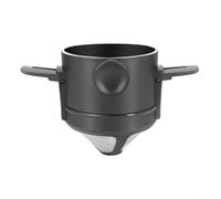 Macchina da caffè in acciaio inox con manico pieghevole e imbuto filtro per caffè senza carta, per una tazza singola a casa o all'aperto (A)