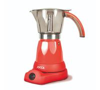 Macchina da caffè Jocca italiana con base elettrica che permette alla macchina di ruotare a 360º, un sistema che mantiene il caffè sempre caldo con protezione contro il surriscaldamento, design