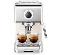 Macchina da Caffè Macchina da Caffè Retro Macchina per Caffè Espresso Semi-Automatica Completa 15 Bar Acciaio Inossidabile con Bollitore per Latte, Confezionata con Accessori per Caffè Gratuiti per C