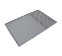 Macchina da caffè Macchino, Non Slip, Vassoio di Scarico a Doppia Zona per Piano di Lavoro con Materiale in Silicone per le Esigenze di Conservazione e Drenaggio (GREY)