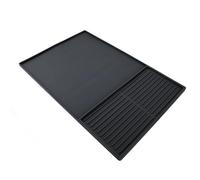 Macchina da caffè Macchino, Non Slip, Vassoio di Scarico a Doppia Zona per Piano di Lavoro con Materiale in Silicone per le Esigenze di Conservazione e Drenaggio (BLACK)