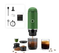 Macchina da caffè per espresso portatile Ricaricabile elettrica 12V Riscaldatore a un pulsante Macchina da caffè automatica compatibile con capsule NS e caffè macinato per campeggio, viaggio, casa
