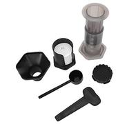 Macchina da caffè portatile in plastica portatile da 250 ml, per uso domestico e ufficio, per caffè macinato e foglie di tè con 400 filtri di carta, macchina da caffè da viaggio 2 in 1, macchina da