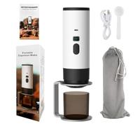 Macchina da caffè portatile, set compatto con display LED e serbatoio da 90 ml, macchina da caffè espresso da viaggio con ricarica Type-C per capsule NS, ideale per campeggio, escursioni