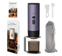 Macchina da caffè portatile, set compatto con display LED e serbatoio da 90 ml, macchina da caffè espresso da viaggio con ricarica Type-C per capsule NS, ideale per campeggio, escursioni