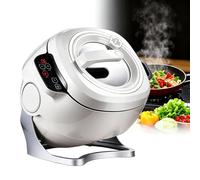 Macchina da cucina automatica, pentola elettrica con agitazione automatica | Funzione di cottura rapida, sistema di versamento automatico degli alimenti