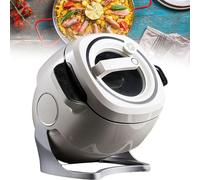 Macchina da Cucina da 6 Litri, Pentola per Friggere Automatica Portatile, con Pannello Smart Touch e Pentola Interna Girevole a 360°, Grande Capacità da 6 Litri, Riscaldamento a Tutto Tondo 3D,