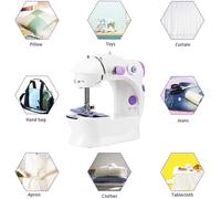 MACCHINA DA CUCIRE 4 IN 1 MINI PER CUCIRE PORTATILE CUCITO FILO SARTA PUNTOCROCE