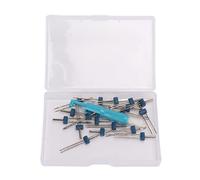 Macchina da cucire a doppio ago design pratico aghi gemelli set filettatore di macchine da cucire in acciaio inossidabile (6 doppi aghi per 3 modelli + 1 threader blu)