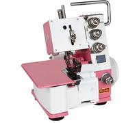 Macchina da cucire a punto annodato a quattro fili for uso domestico 180W/250W/300W Macchina da cucire tagliacuci e tagliacuci elettrica(300W-Pinke)