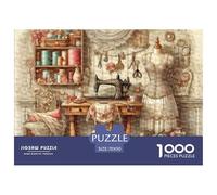 Macchina da Cucire Atelier Puzzle 1000 Pezzi per Adulti Vintage Studio Gioco di Puzzle 1000 Pezzi Relax Decorazione Casa 70x50cm/1000pcs