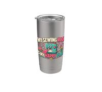Macchina da cucire divertente My Sewing Room Is My Happy Place Bicchiere termico in acciaio inox doppia parete