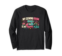 Macchina da Cucire Divertente My Sewing Room Is My Happy Place Maglia a Manica