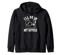 Macchina da cucire divertente per sarta con scritta "I'll Be In My Office" Felpa con Cappuccio