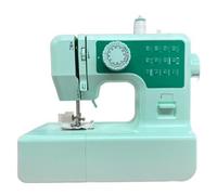 Macchina Da Cucire Domestica Mini Desktop Multifunzione Punto Annodato Elettrico Mangia Spesso(1602(Green))
