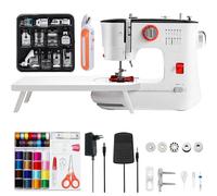 Macchina da cucire elettrica a 12 punti Mini macchina da cucire a doppio filo con tavolo di estensione Spazio di lavoro più grande UE