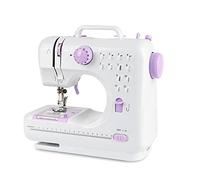 Macchina da Cucire Elettrica, Mini Macchina Da Cucire Portatile con 12 Punti diversi e Pedale, Semi-automatica, Doppio Filato Ago Singolo-Macchina Testa Singola, Modello 505