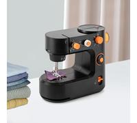 Macchina da cucire elettronica a LED, automatica, a braccio libero, mini macchina da cucire meccanica, portatile, con 5 programmi di cucito per case, fabbriche o negozi (nero)
