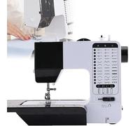 Macchina da cucire industriale, portatile, automatica, con scala, 38 punti integrati, 12 funzioni per principianti e professionisti, gestisce fino a 8 strati di tessuto spesso