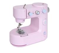Macchina da cucire, Macchina da cucire portatile elettrica Mini Stitch Mending Crafting LED Light 5 applicazione punti(Pink)