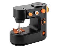 Macchina da cucire, Macchina da cucire portatile elettrica Mini Stitch Mending Crafting LED Light 5 applicazione punti(Noir)