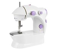 Macchina da cucire per bambini e principianti, mini macchina da cucire con pedale, luce LED, due fili, luce da lavoro, casa, macchina da cucire per principianti, appassionati di fai da te (modello 202