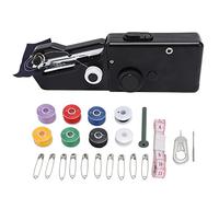 Macchina da Cucire Portatile a Mano, Elettrica, Rosa, Leggera e Compatta - Cuciture Lisce e Continue, Facile da Usare per Casa e Viaggi (Nera)