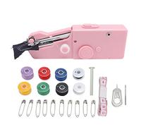 Macchina da Cucire Portatile a Mano, Elettrica, Rosa, Leggera e Compatta - Cuciture Lisce e Continue, Facile da Usare per Casa e Viaggi (Rosa)