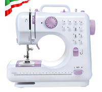 Macchina Da Cucire Portatile Con Pedale 2 Velocità 12 Punti Cucito Cucitrice Pro