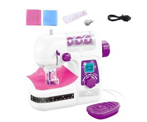 Macchina Da Cucire Portatile - Macchina Da Cucire Giocattolo Per Bambini, Set Per E Mestieri Alimentato A Batteria, Adatta Ai Principianti, Gioco Di Finzione | Artigianato Per Bambini, Esercizi D