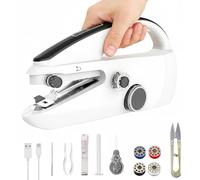 Macchina da Cucire Portatile, Qoosea Mini Macchina da Cucire Elettronica a 2 Velocità per Principianti, Cucitrice Portatile per Tessuti, Abbigliamento, DIY, Sewing Machine per Casa e Viaggi