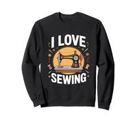 Macchina da cucire vintage con scritta "I Love Sewing Fun" Felpa