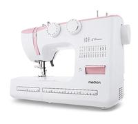 Macchina per cucire a braccio libero MEDION SM60 (60 watt, 60 punti diversi con asole, luce di cucitura a LED, infilatore automatico, pulsante di inversione, tagliafilo, MD10689) rosa