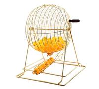 Macchina da disegno della lotteria, gabbia di bingo automatico con 100 palline per il sorteggio fortunato, eventi di raccolta fondi, feste e giochi, macchina per spin con lotteria in m yellow 50balls