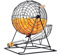 Macchina da lotteria per giochi di bingo con palline bicolore e grande giradischi, ideale per grandi gruppi di divertimento