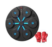 Macchina da Musicale con Cuscinetti da Pugilato, Attrezzatura da con Guantoni, Parete Elettronica per Allenamento di con Musica, Guanti Neri per Bambini