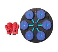 Macchina da Musicale con Cuscinetti da Pugilato, Attrezzatura da con Guantoni, Parete Elettronica per Allenamento di con Musica, Guanti Blu per Bambini
