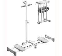 Macchina da sci, Macchina da sci simulata for interni, macchina for esercizi di con bastoncini e tappetini , multifunzione for cardio(White)