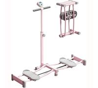Macchina da sci, Macchina da sci simulata for interni, macchina for esercizi di con bastoncini e tappetini , multifunzione for cardio(Pink)