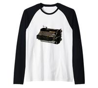 Macchina da Scrivere Antica Maglia con Maniche Raglan