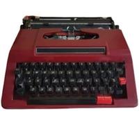 Macchina da scrivere elettrica retrò per ufficio domestico, elaboratore di testi per scrivere e prendere appunti, macchina vintage per buste e documenti formali(Red)