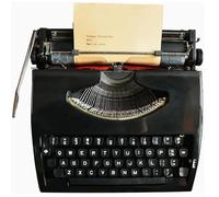 Macchina da scrivere manuale classica, facile da installare for autori e scrittori. Macchina da scrivere vecchio stile, in metallo nero vintage for un'esperienza di scrittura nostalgica(Black)