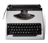 Macchina da scrivere manuale classica, facile da installare for autori e scrittori. Macchina da scrivere vecchio stile, in metallo nero vintage for un'esperienza di scrittura nostalgica(White)