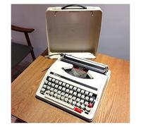 Macchina da scrivere manuale classica retrò, macchina da scrivere per casa e ufficio, macchina da scrivere meccanica per scrittori e amanti degli autori (bianco)