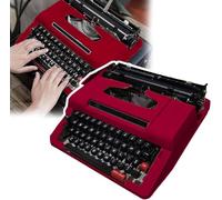 Macchina da scrivere manuale classica rossa - stile vintage antico per lettere, scrittura creativa, artigianato e scrittura gratuita - Design artistico retrò