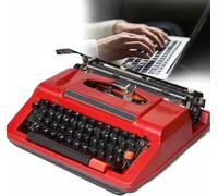 Macchina da scrivere manuale (in grado di battere a macchina), elaboratore di testi con macchina da scrivere tradizionale, perfetta per scrivere romanzi in qualsiasi luogo(Red)